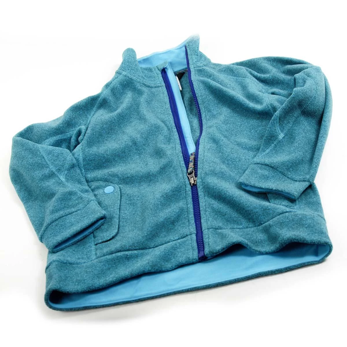 Adidas Kids' Fleece Jacket (XS - Super Cyan) 3 Adidas Kids' Fleece Jacket (XS - Super Cyan)